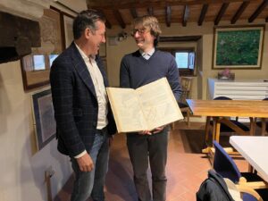 Museo di Anghiari, Toscana, acquiring 1564 1st edition of Maggi’s Le fortificationi. 2023